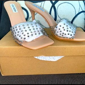 Steve Madden signal clear stud , 3.75” heel